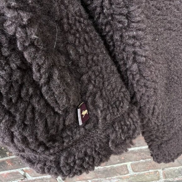 Horny Toad Size L Brown Fuzzy Fleece Full Zip Long Sleeve Jacket - Picture 3 of 5